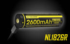 Nitecore 2600mAH Micor USB Rechargeable 18650 Battery