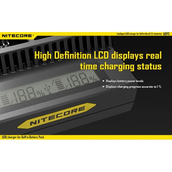 Nitecore Gopro Hero 3/3+ Dual Battery Charger