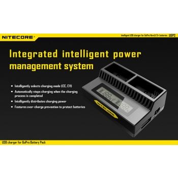 Nitecore Gopro Hero 3/3+ Dual Battery Charger