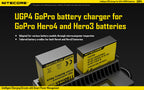 Nitecore Gopro Hero 3/3+, Hero 4 Dual Battery Charger