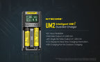 Nitecore UM2 Intelligent 2-slot battery USB smart charger