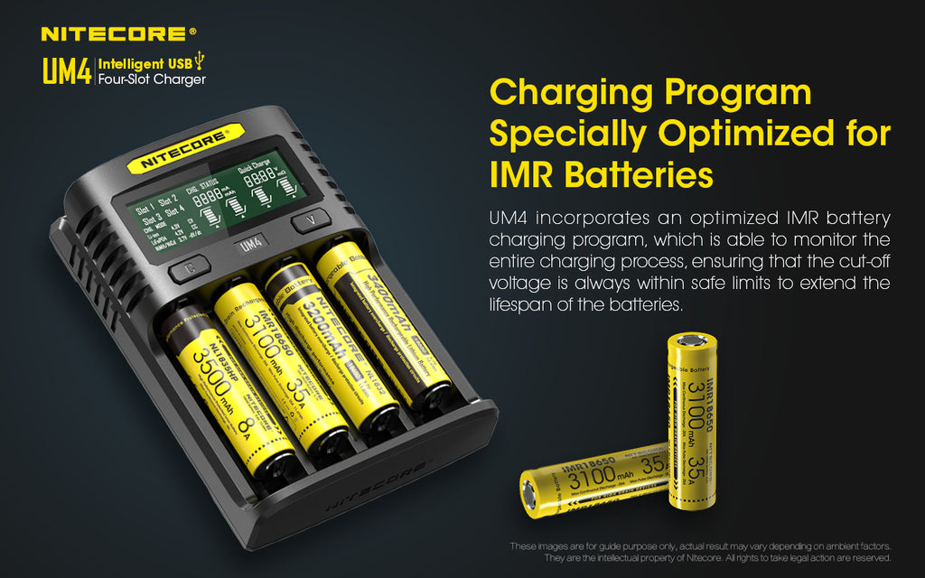 Nitecore UM4 4-Slot Intelligent USB Battery Charger