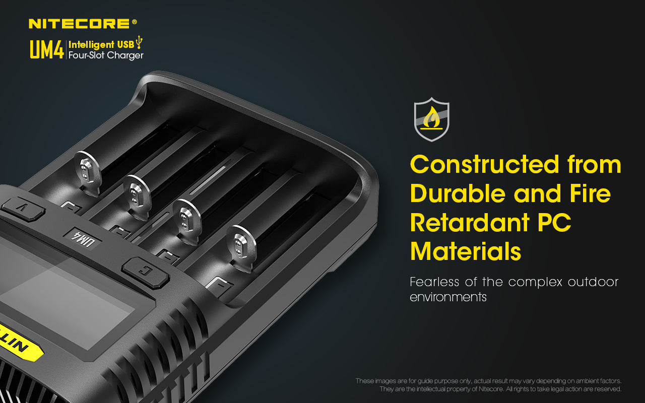 Nitecore UM4 4-Slot Intelligent USB Battery Charger