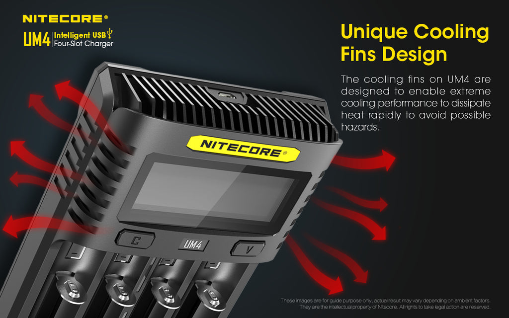 Nitecore UM4 4-Slot Intelligent USB Battery Charger