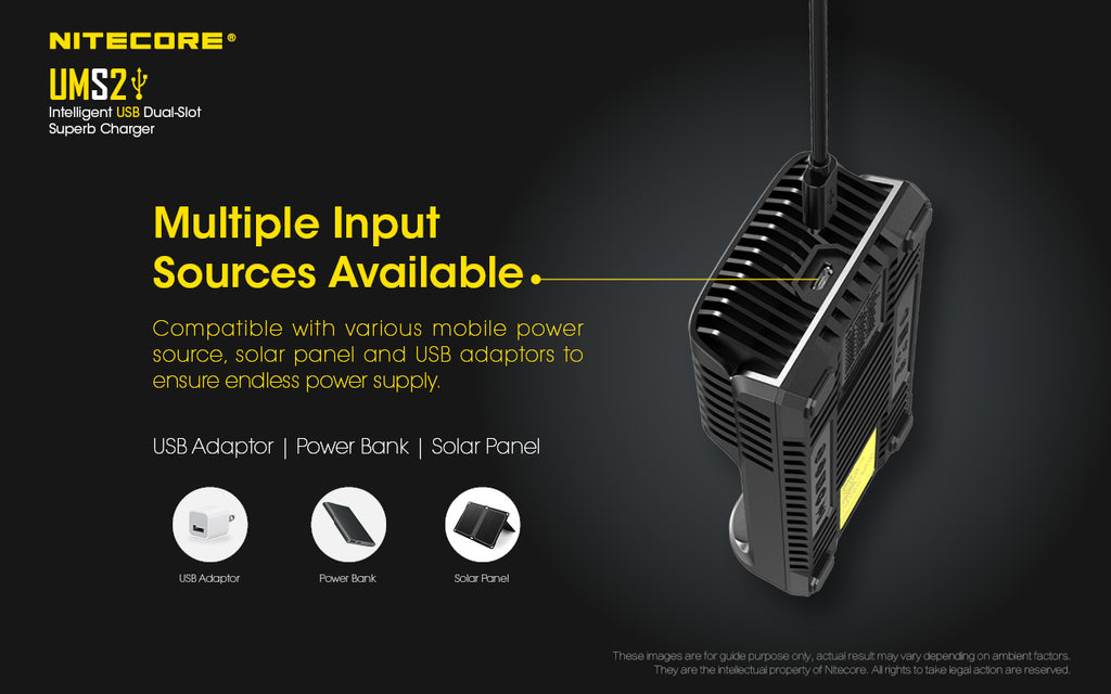Nitecore UMS2 USB Charger