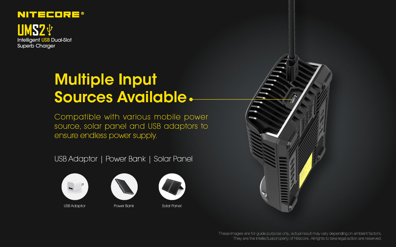 Nitecore UMS2 USB Charger