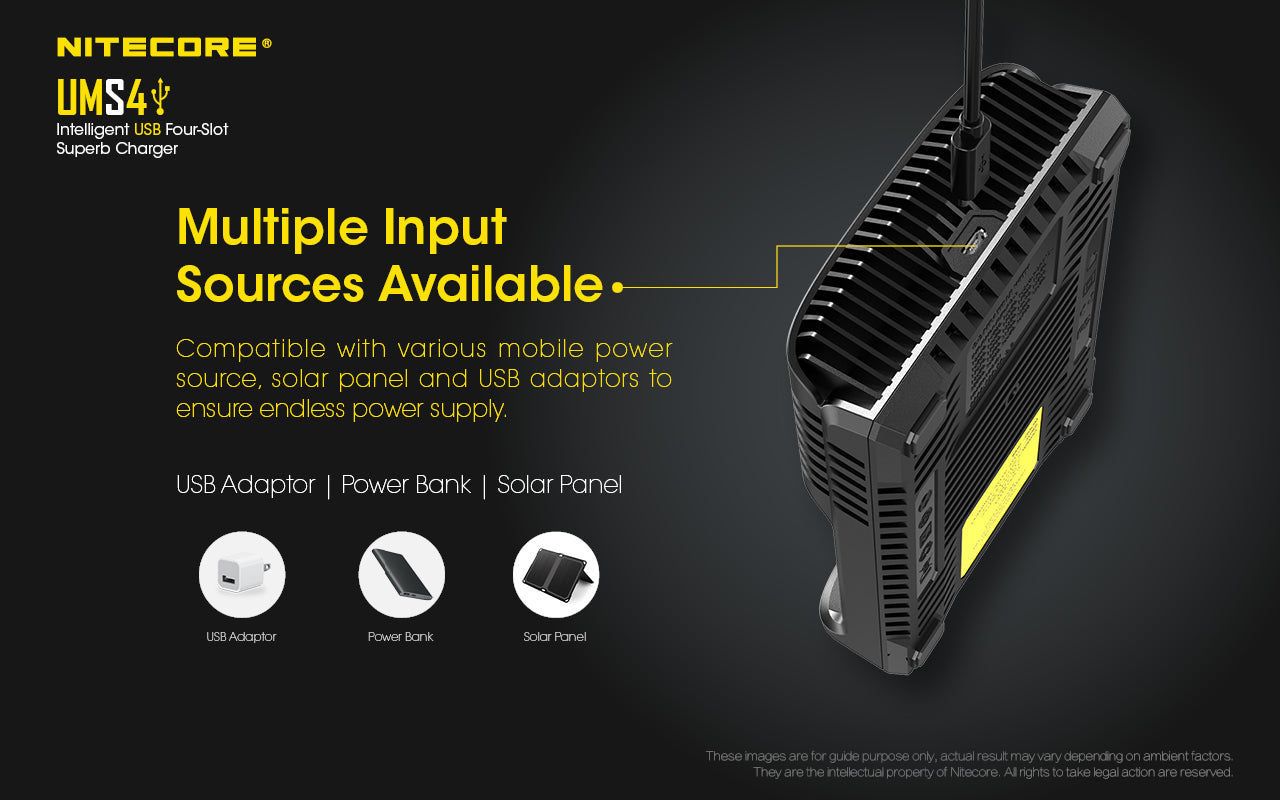 Nitecore UMS4 4-Slot USB Charger