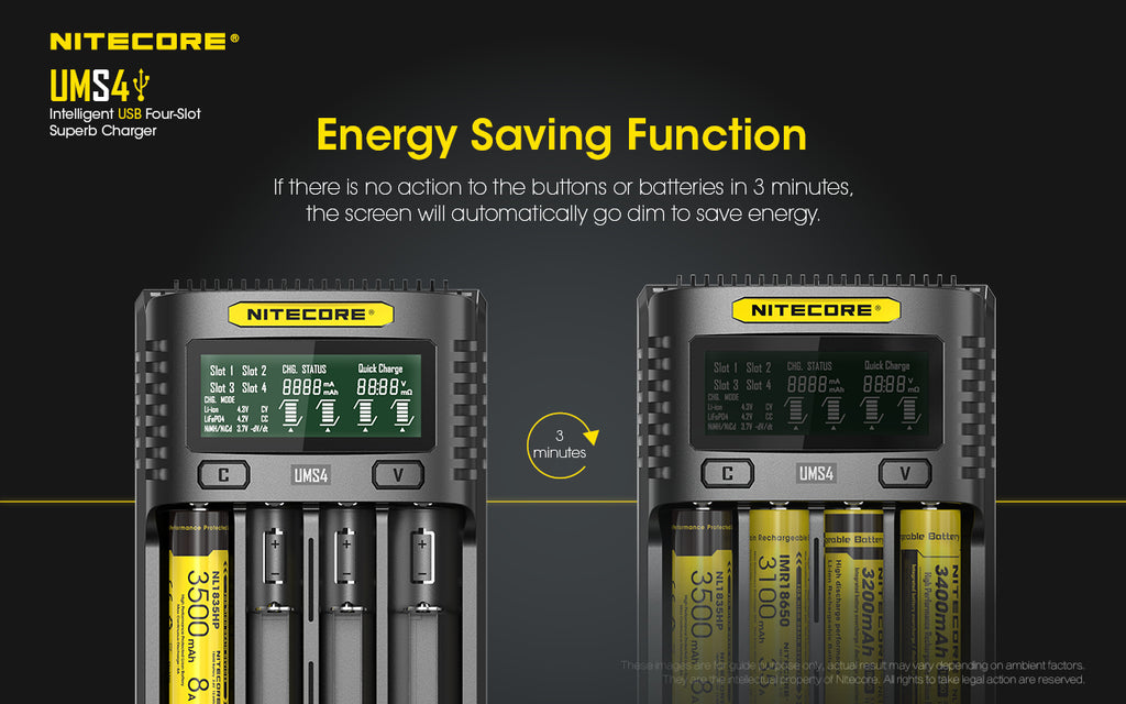Nitecore UMS4 4-Slot USB Charger