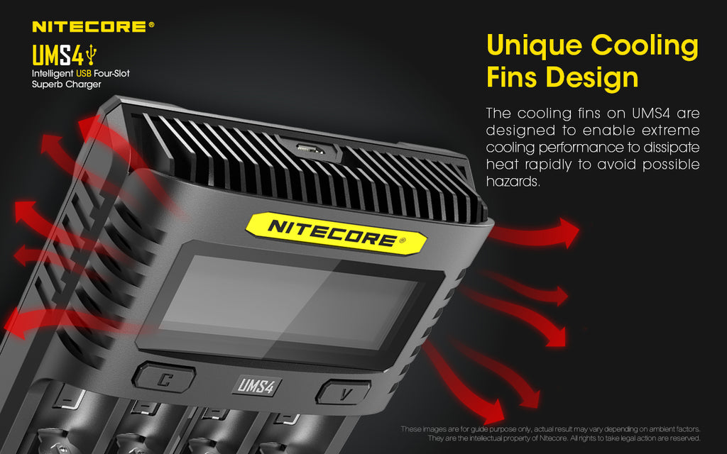 Nitecore UMS4 4-Slot USB Charger