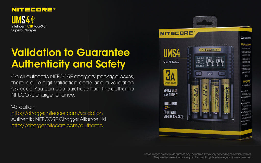 Nitecore UMS4 4-Slot USB Charger