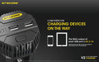 Nitecore In-Car Charger For 2X Battery, 2X USB Output