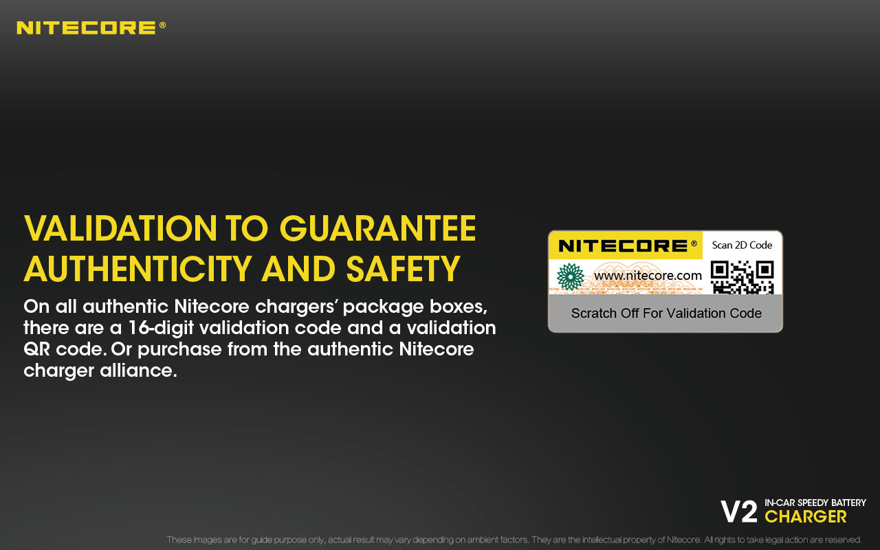 Nitecore In-Car Charger For 2X Battery, 2X USB Output