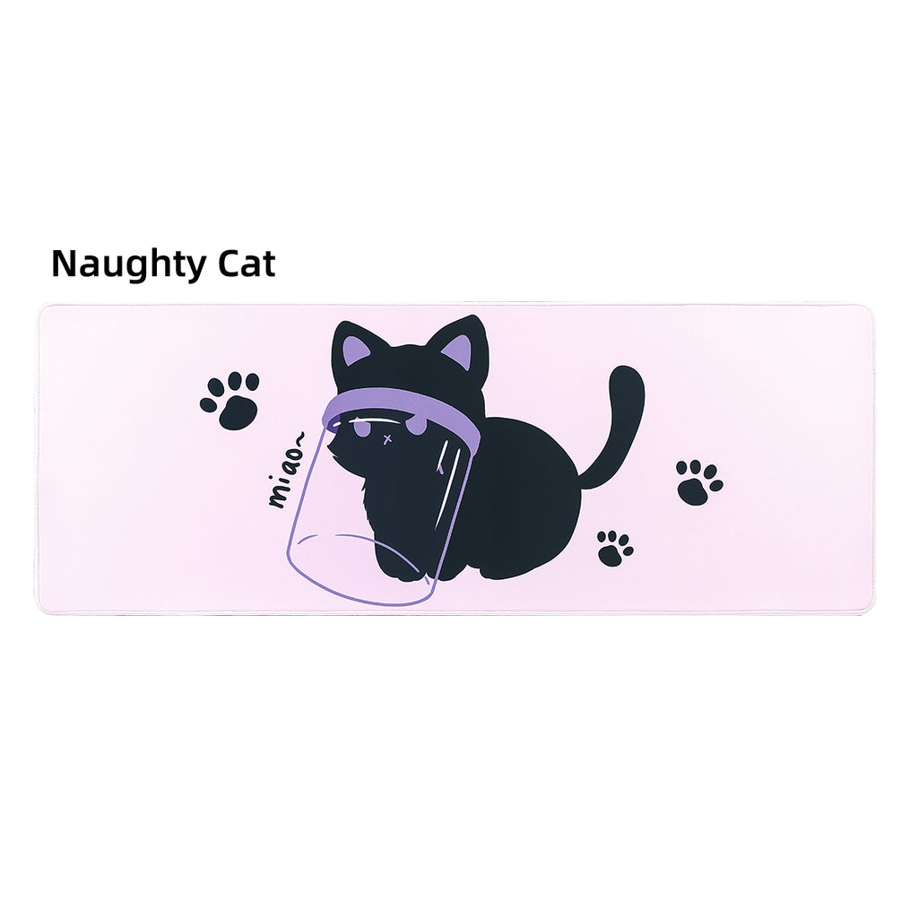 YUNZII Oversized Desk Mat 800x300x3mm (Naughty Cat)