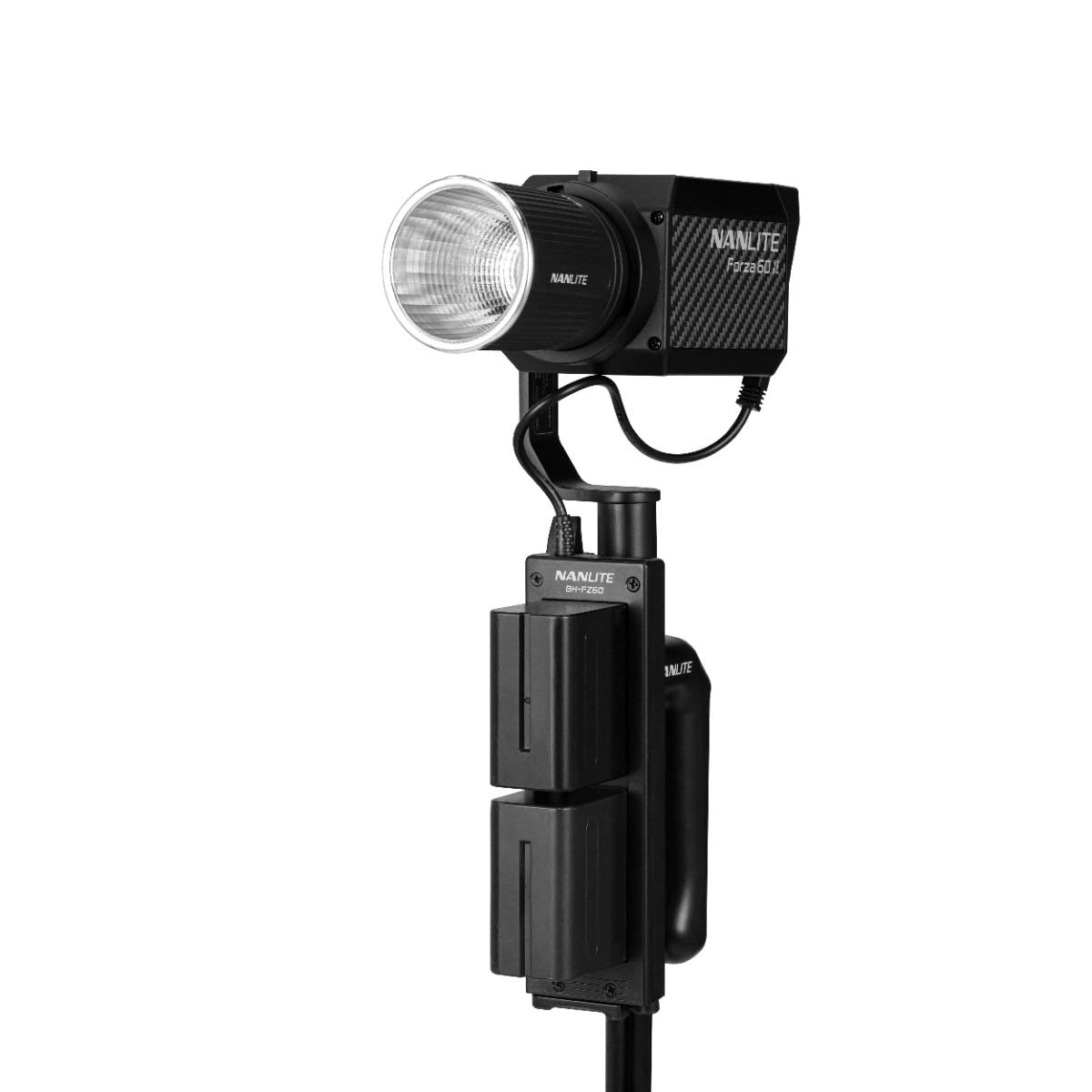Nanlite Forza 60 II monolight 5600K LED light w/ Battery Handle and Bowens adaptor