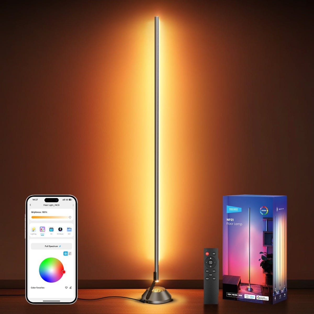 NEEWER NF01 Smart LED Floor Lamp with Voice Control