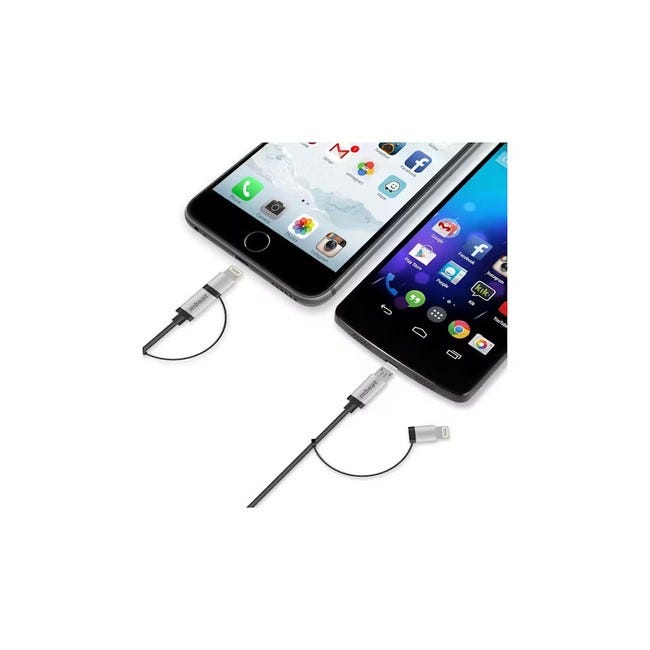 mbeat 1m Lightning and Micro-USB to USB Cable