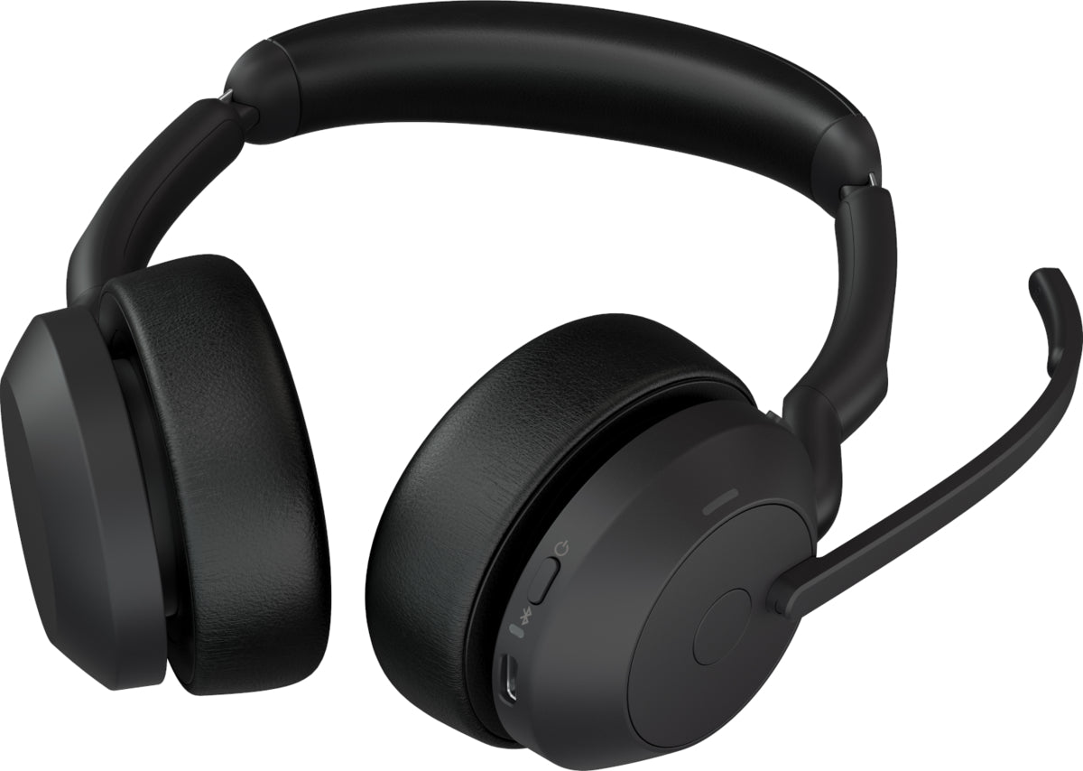 Jabra Evolve2 55 MS Stereo USB-C Bluetooth Headset with Charging Station