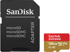 SanDisk Extreme MicroSDXC 128GB 190MB/s Memory Card 
