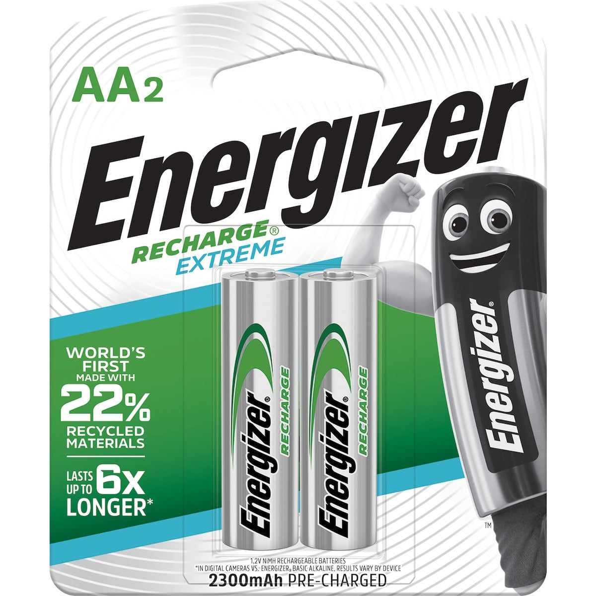 Energizer Recharge AA Batteries (2 Pack)