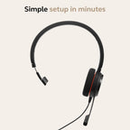 Jabra Evolve 20 SE MS USB-C/A Mono Corded Headset 