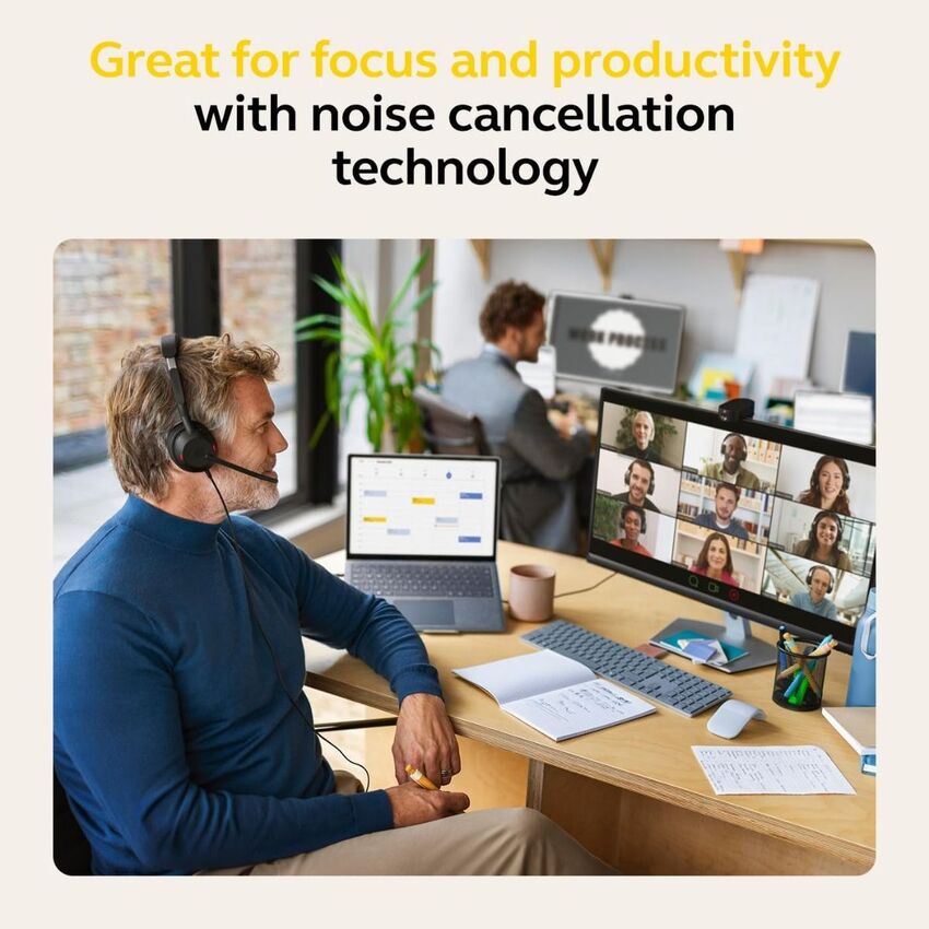 Jabra Evolve2 50 UC USB-C/A Stereo Corded Headset