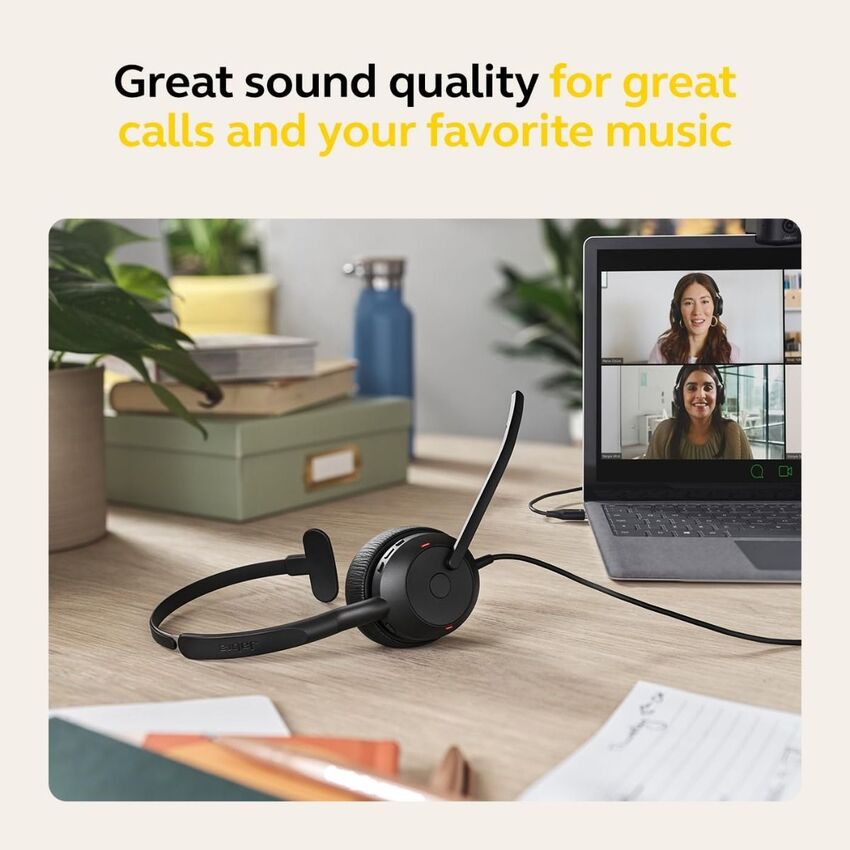Jabra Evolve2 50 UC USB-C/A Stereo Corded Headset