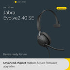 Jabra Evolve2 40 SE MS USB-C/A Mono Corded Headset