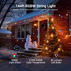 NEEWER 45m Smart RGB LED Outdoor String Lights
