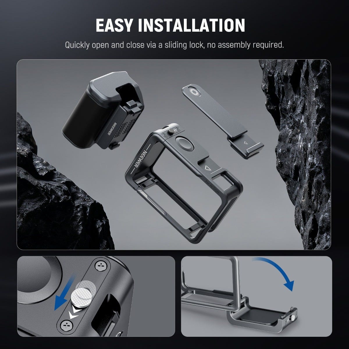 NEEWER AC014 and AC034 Cage and Handle Kit - Black