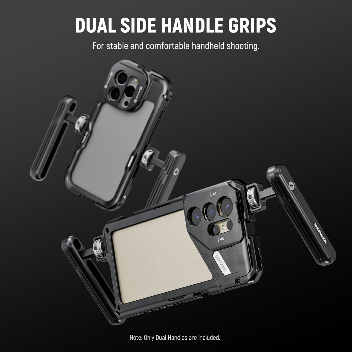 NEEWER PA-027 Rotatable Side Handle/Top Handle for Phone Cage - 2 Pack