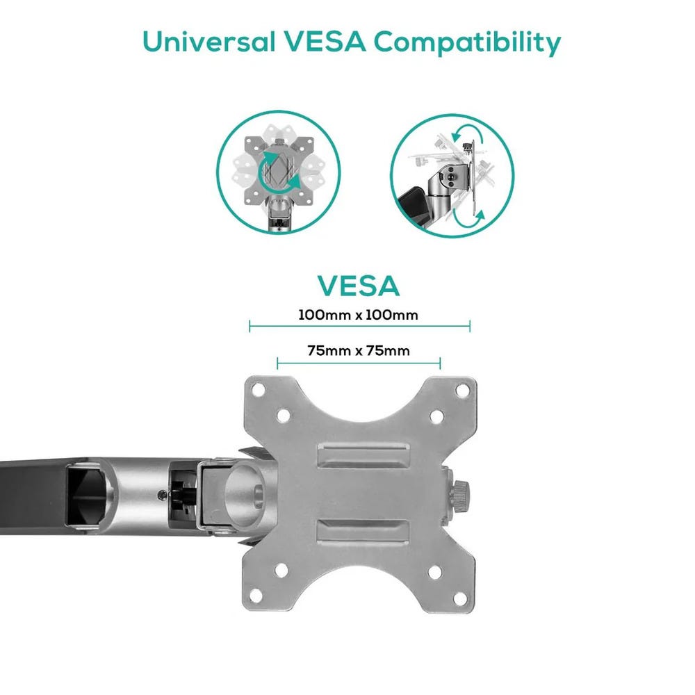 mbeat actiVIVA Heavy Duty Dual Monitor Screen Gas Spring Monitor Arm