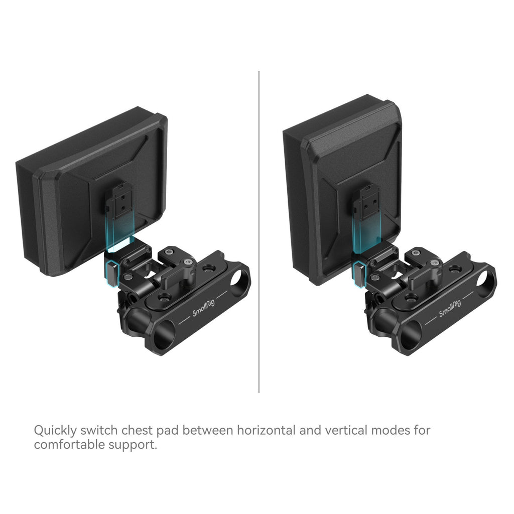 SmallRig Multi-Adjustable Chest Pad Mount Plate with Rod Clamp MD3183B 