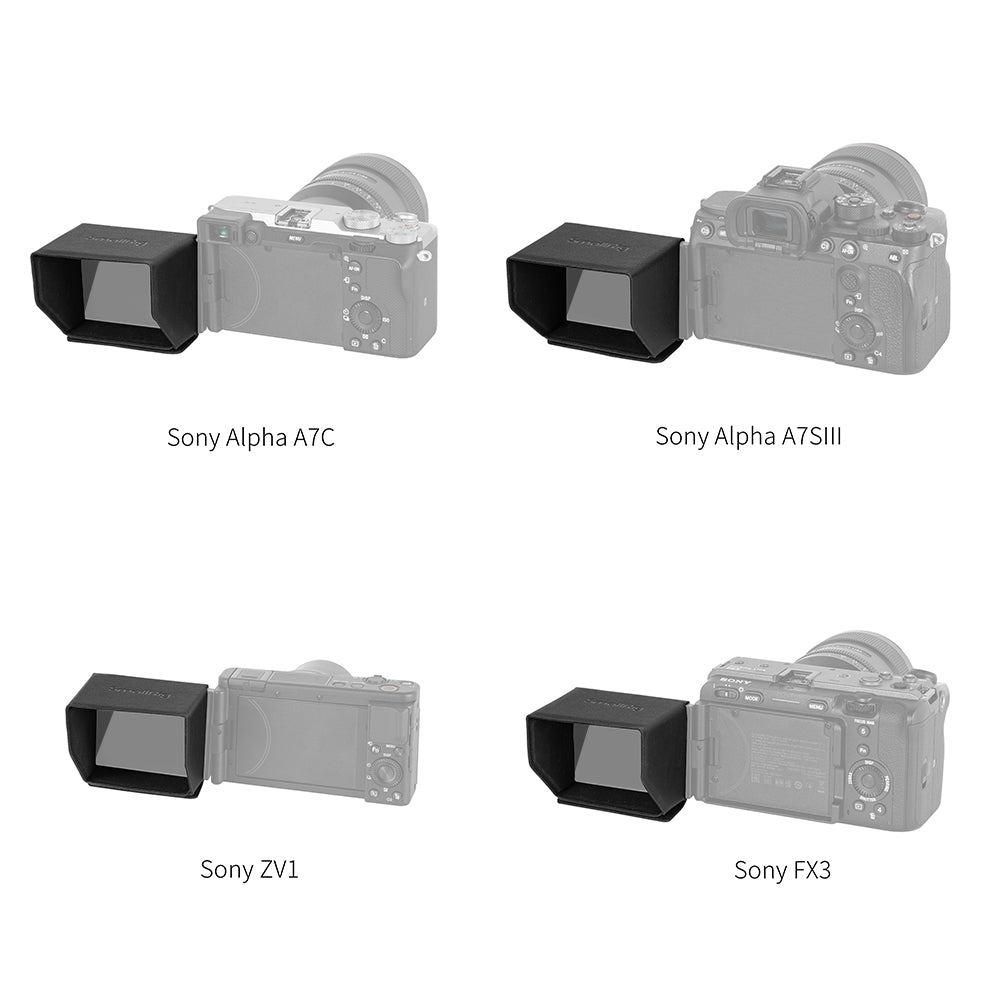 SmallRig Sunhood for Sony Alpha 7 IV/Alpha 7S III/Alpha 7C/ZV-1/ZV-E10/FX3 Camera 3206
