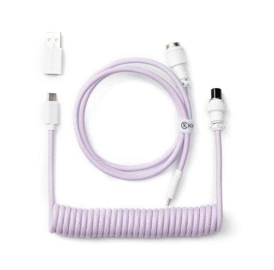 Keychron Coiled Aviator Cable (Light Purple/ Straight)
