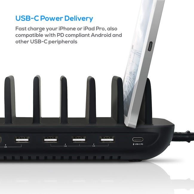 Mbeat Gorilla Power 60W 7 Port USB-C & USB Charging Station