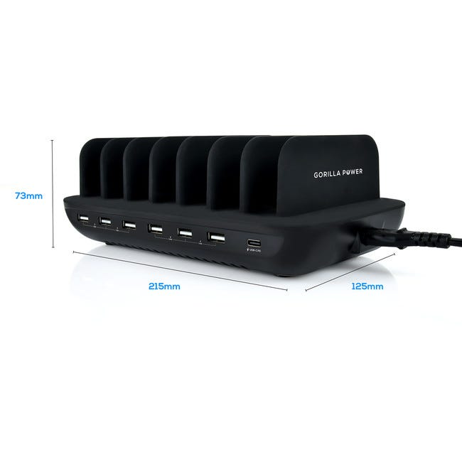 Mbeat Gorilla Power 60W 7 Port USB-C & USB Charging Station