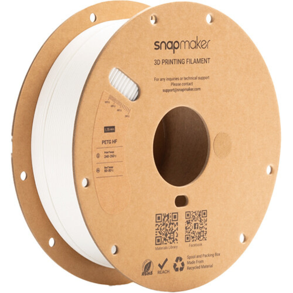 Snapmaker 1kg PETG HF Filament with RFID - White
