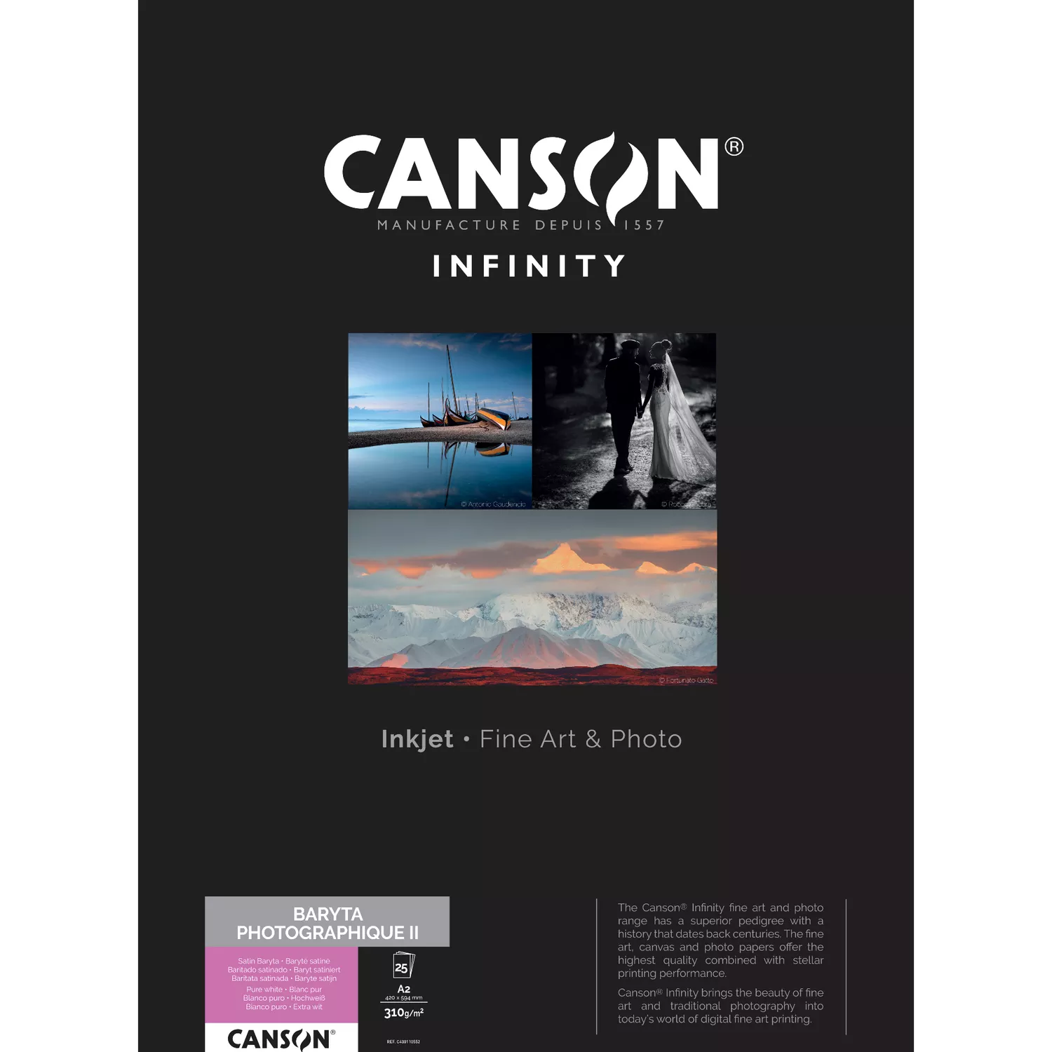 Canson Rag Photographique II 310gsm A2 25 Sheets
