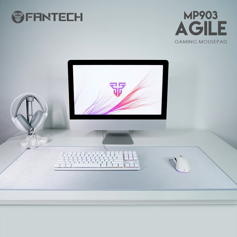 Fantech AGLE MP903 Anti-Slip Premium Rubber Desk Pad 900 x 400 x 4mm (White)