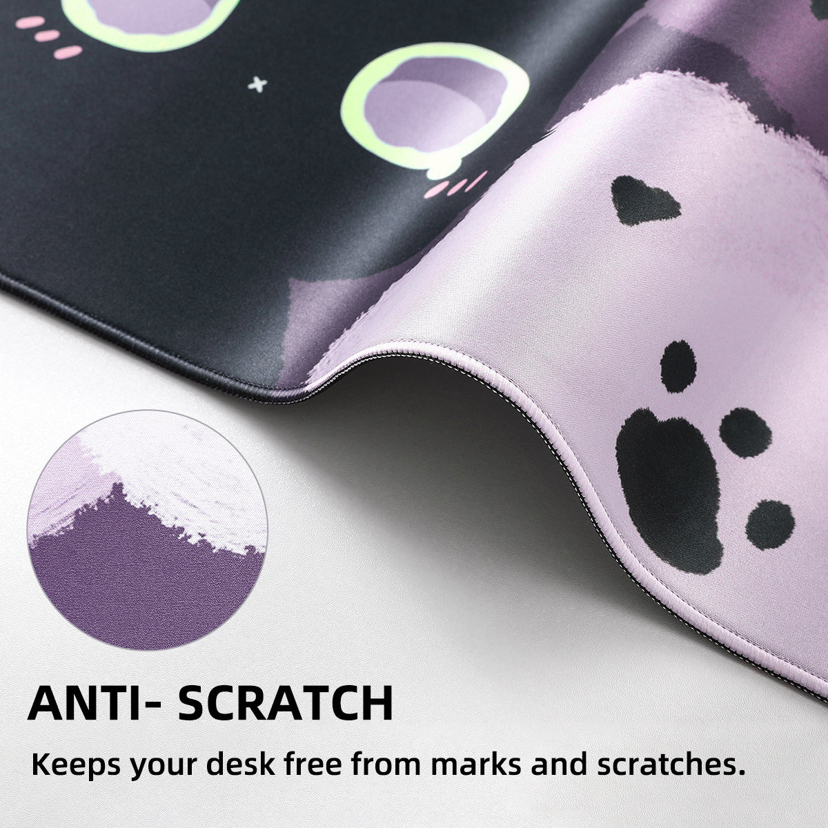 YUNZII Oversized Desk Mat 800x300x3mm (Black Cat)