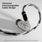 MOONDROP LAN II POP Dynamic Wired IEM In-Ear Monitor Headphones (Silver)