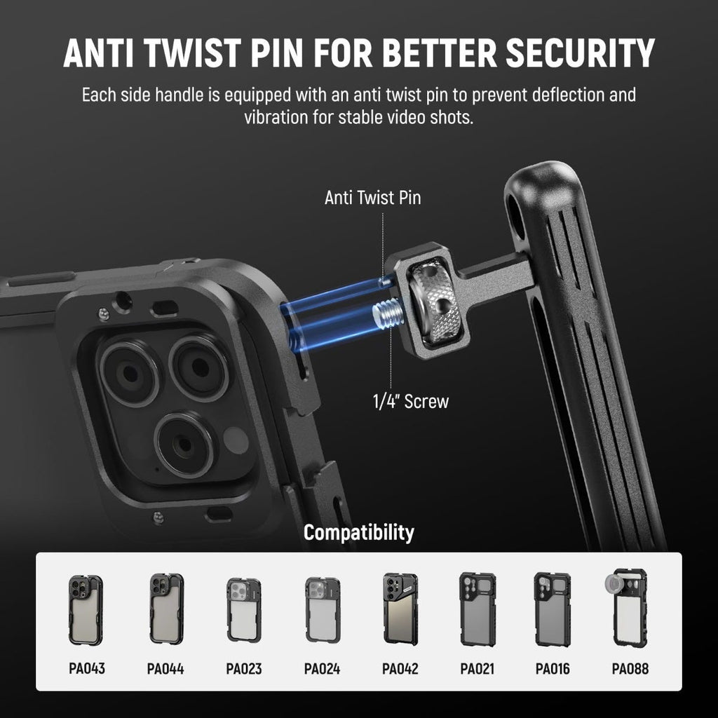 NEEWER PA-027 Rotatable Side Handle/Top Handle for Phone Cage - 2 Pack