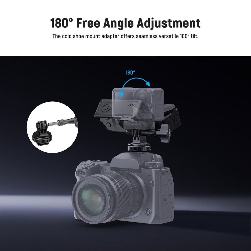 NEEWER GP-63 Action Camera Cold Shoe Mount Adapter