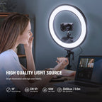 NEEWER RL45B Edge Lit Soft Ring Light with Phone Holder and Light Stand