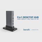 Bonelk Desktop Series 9 in 1 USB-C Multiport Hub (Space Grey)