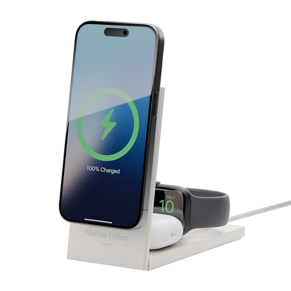Native Union Rise 3-in-1 Magnetic Wireless Charger (Sandstone)