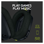 Open Box - Logitech G435 LIGHTSPEED Wireless Gaming Headset - Black