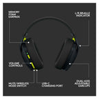 Open Box - Logitech G435 LIGHTSPEED Wireless Gaming Headset - Black
