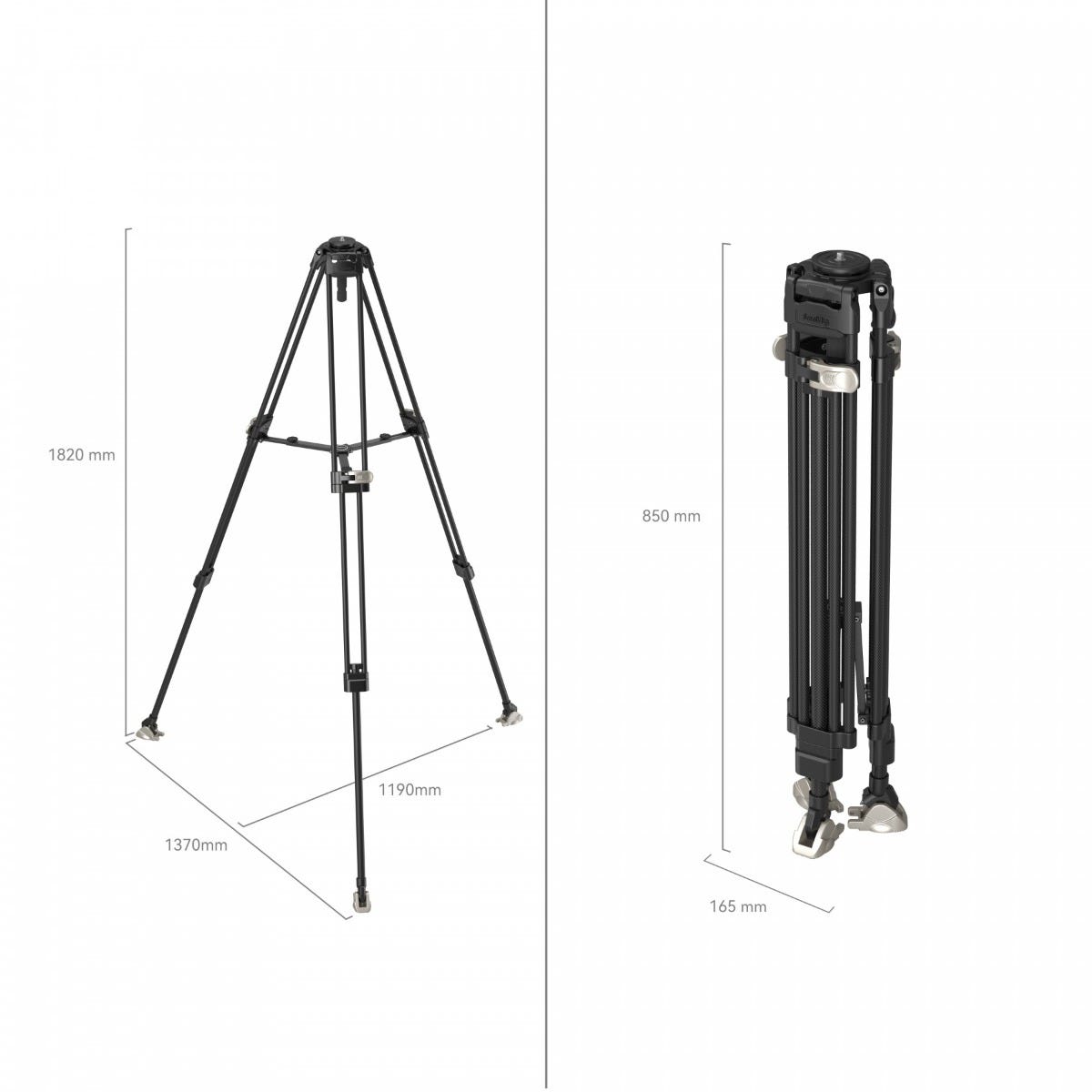 SmallRig Heavy-Duty Carbon Fiber Tripod 4167B