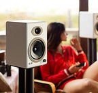 Audioengine A5+ Wireless Bookshelf Speakers with DS2 Speaker Stands (White)